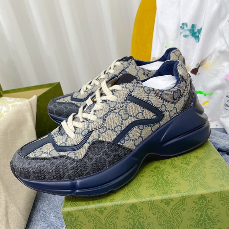 Chaussures de sport décontractées pour couples, modèle High Version G Family Blocking Dad 2022, nouvelle couleur bleue, semelle surélevée, point