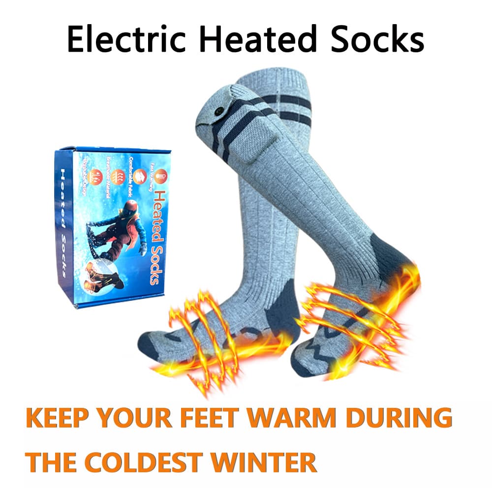 New 5000mAh Full Foot Electric Socks Electric Warm Socks Outdoor Ski Electric Socks