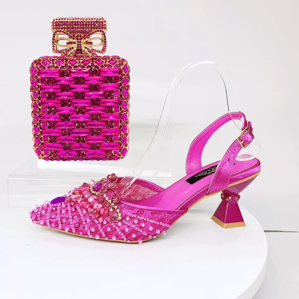 Italian Pointed Toe Stiletto Sandals Rhinestone Embellished Women's Summer Shoes Fashionable Italian Style Footwear