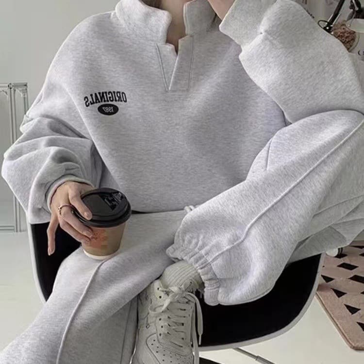 Women's Petite Fashion Casual Sportswear Two Piece Suit Young Students Running Sweater Autumn Winter New Ins