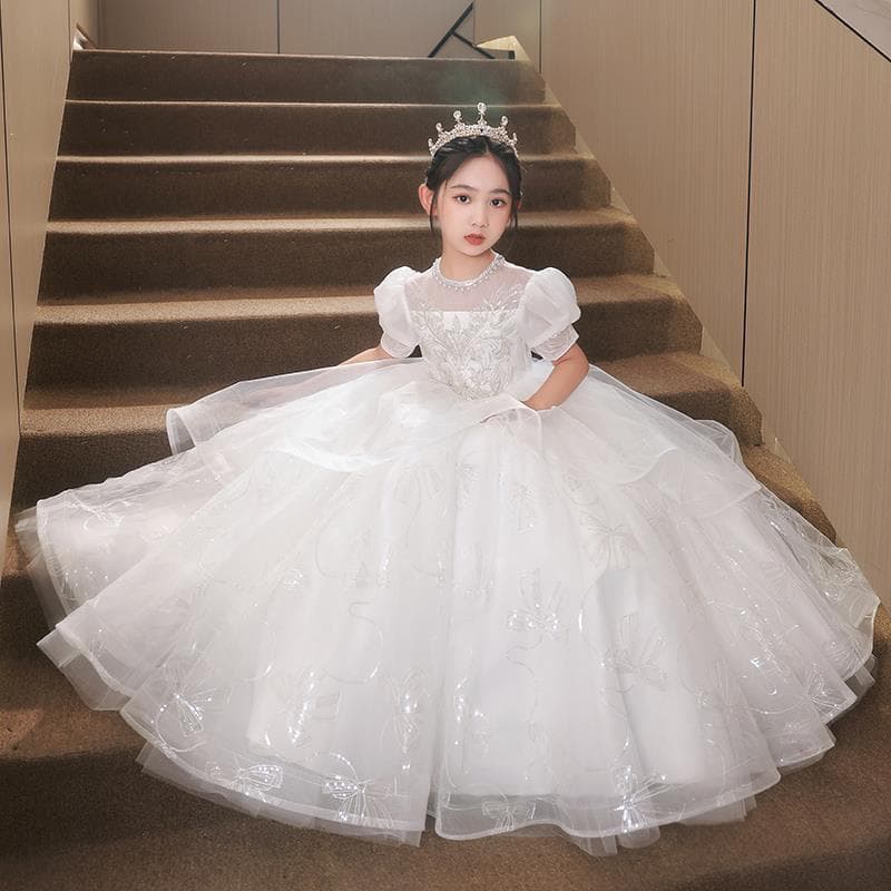 Girls' Princess Dress For Wedding Dresses Children's Summer Performance Costumes Toddler Flower Girl Outfits 3-7 Years