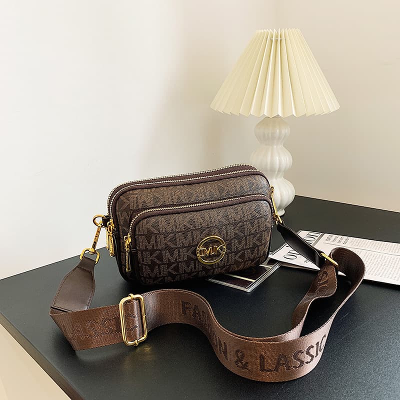 Bag Women's Trendy Brand New Fashion Chest Bag Instagram Versatile Waist Bag Wide Shoulder Strap Single Shoulder Bag Trendy Cross Small Square Bag