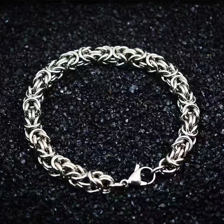 Fashion New Interlocking Woven Titanium Bracelet Men's Bold Stainless Steel Jewelry Factory Direct Sale