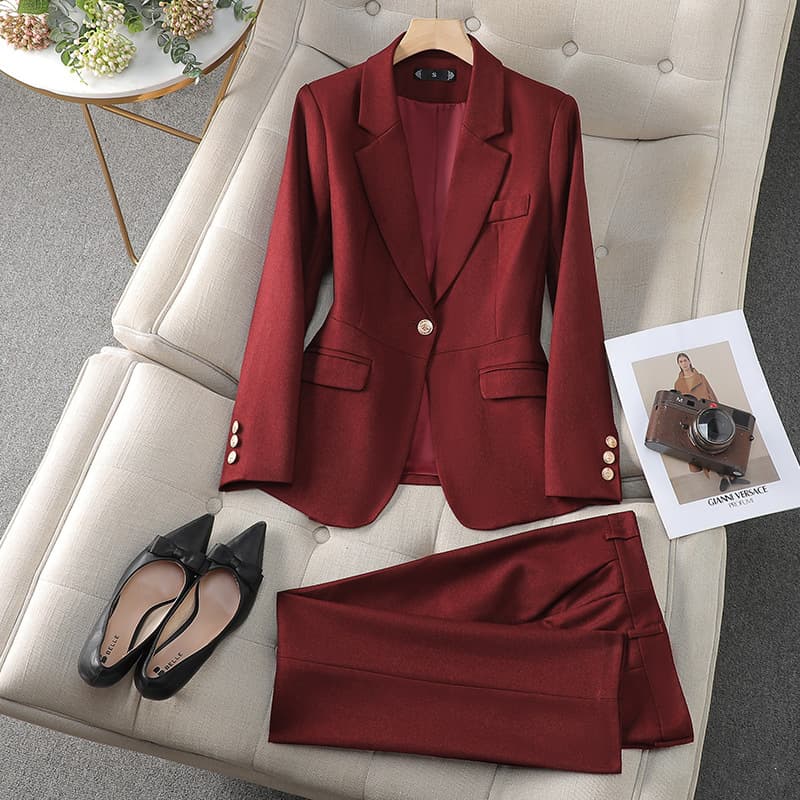 Women's Clothing Spring And Autumn New Casual Suit High End Professional Temperament Goddess Style Suit Business Formal Wear