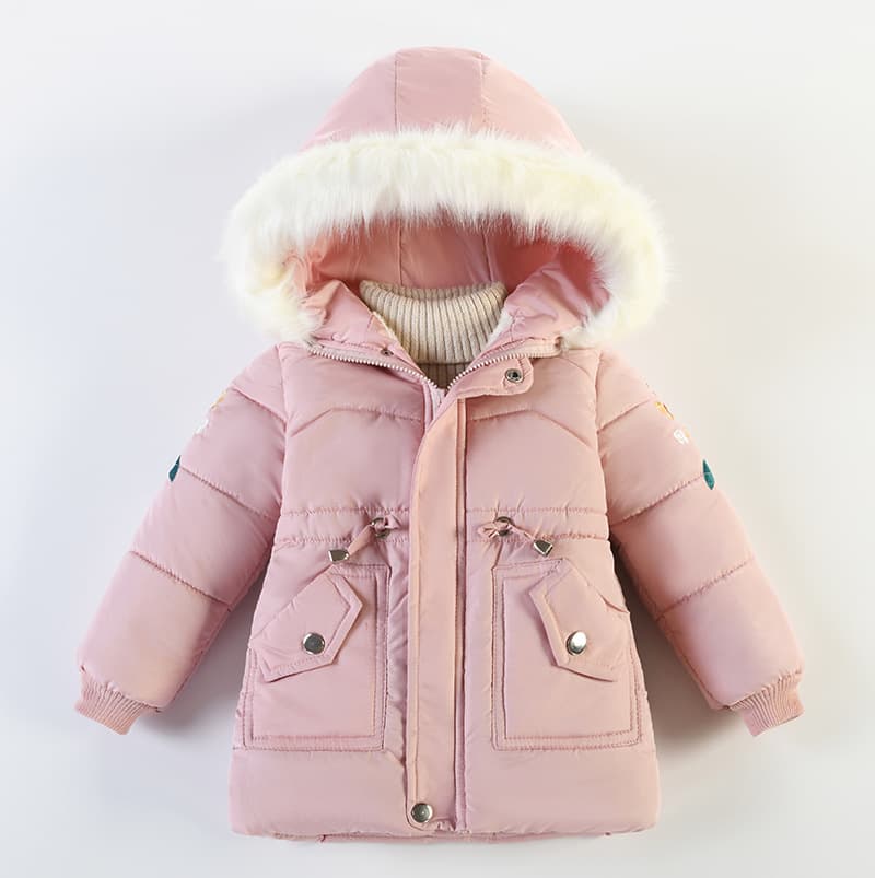 Mother & Kids New Children's Cotton Coat Girls Thickened Jacket