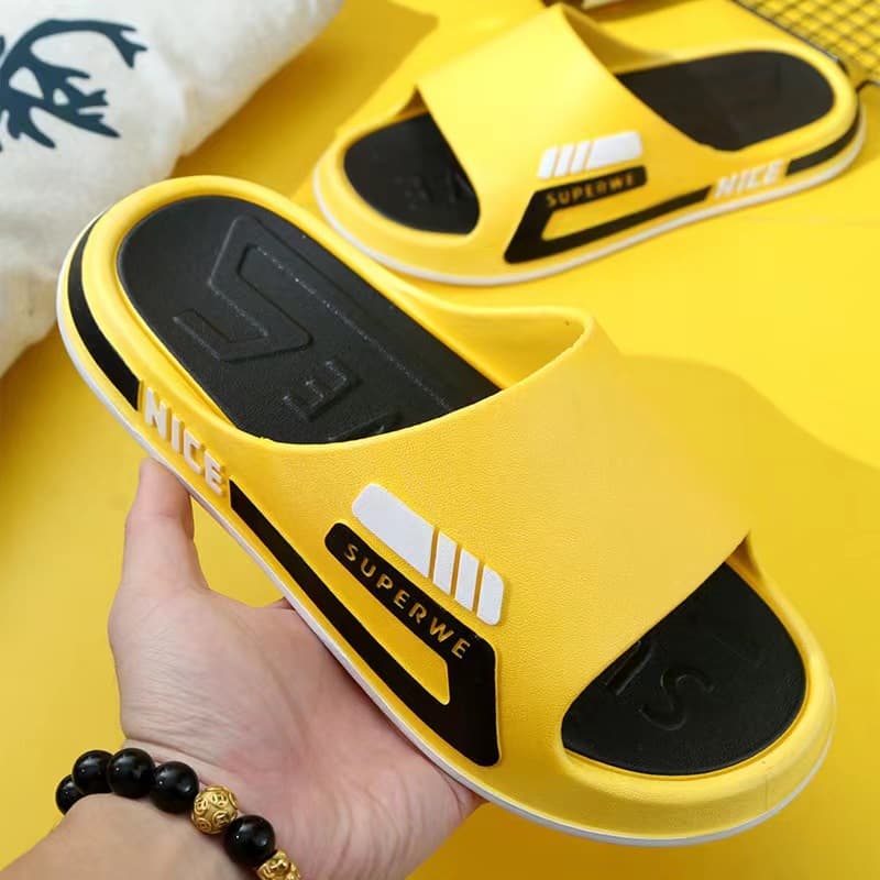 Men's Summer Outdoor Slippers, Non-slip, Wear-resistant, Casual Couple's Sandals, Student Fashion Trendy Slide Sandals
