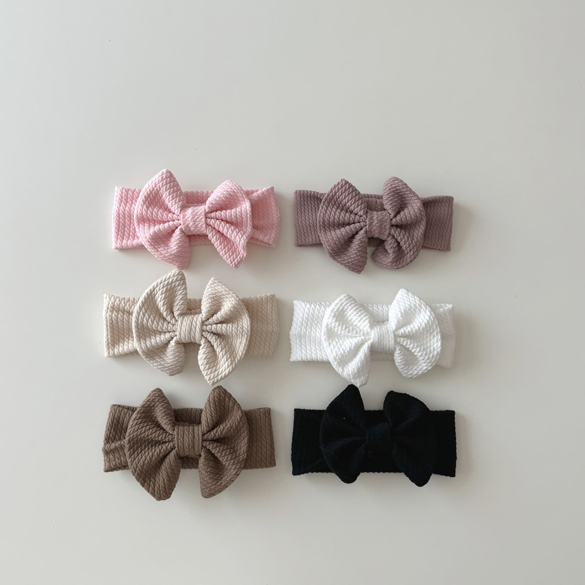 Cute Big Bow Headband For Baby Girl Newborn Full Moon Fontanel Cap Child Fashion Polyester Cotton Unisex Headwear