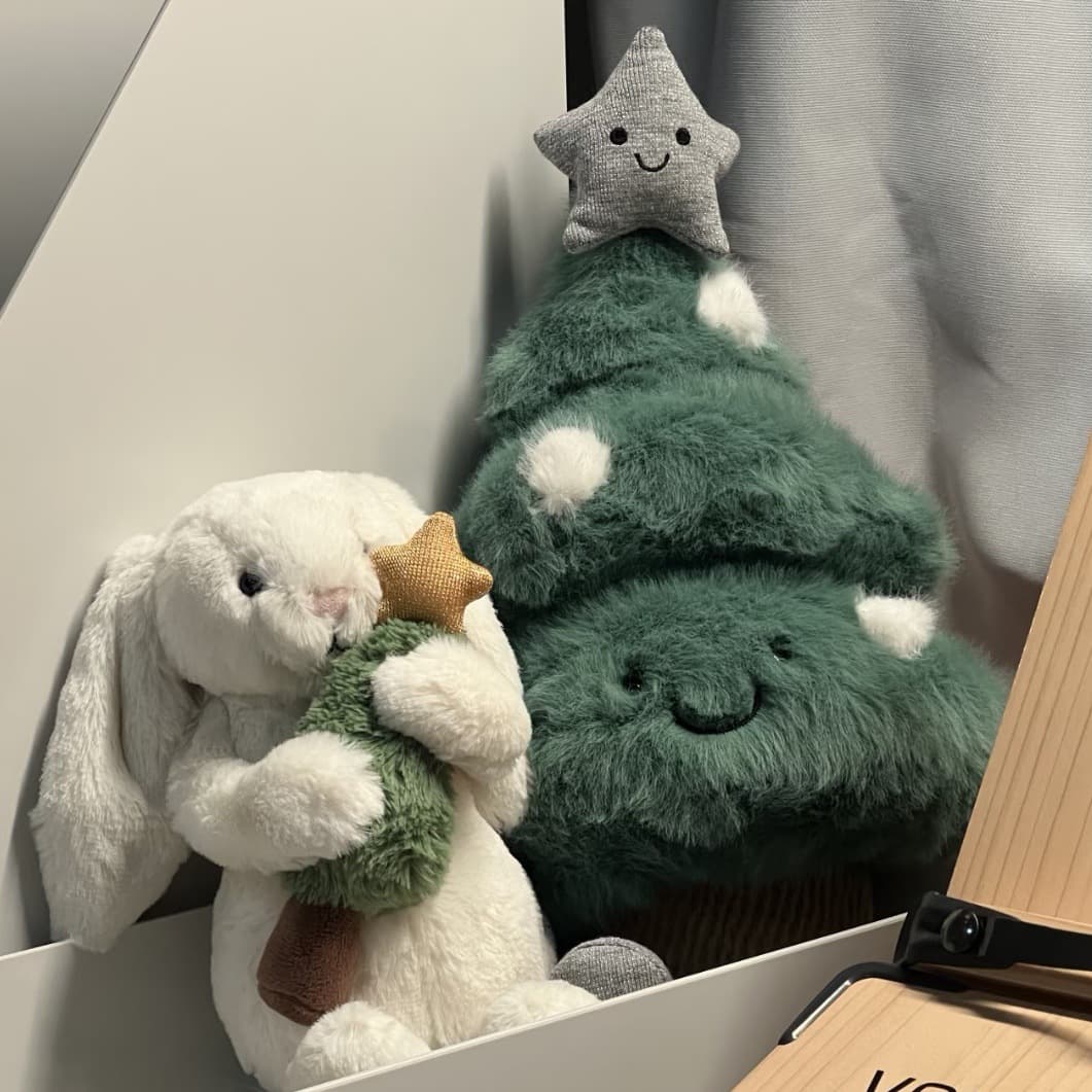 SnuggleBunny Plush Toy - Soft Huggable Rabbit Stuffed Animal With Carrot, Cuddly Companion For Kids & Adults, Perfect Gift For Christmas, Sleep Aid