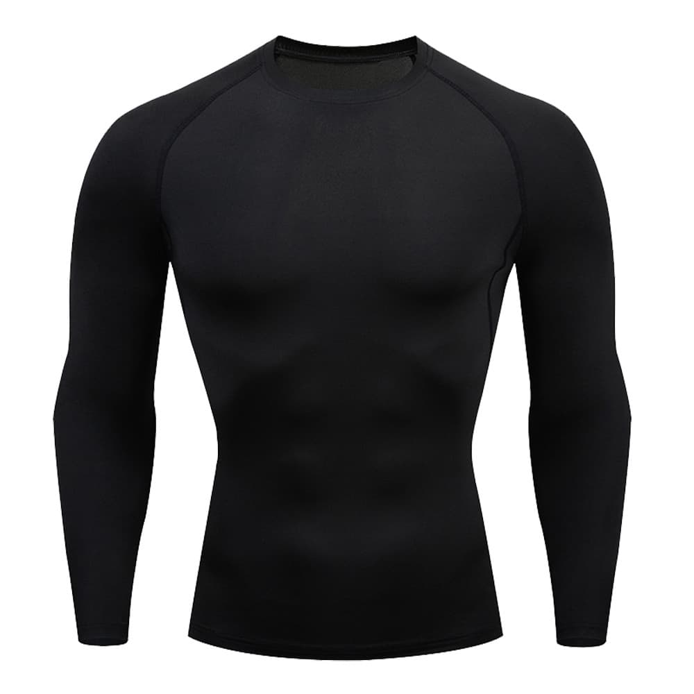 Men's Clothing Men's Fitness Long Sleeved Sports Running Training Suit Quick Drying High Elastic Tight Fitting Shapewear