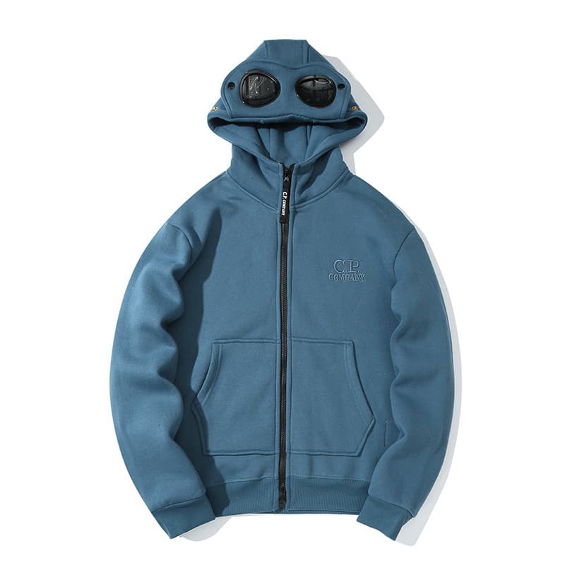 Sweat à capuche pour hommes, marque tendance, printemps automne hiver, lunettes CP pour couple avec lentilles circulaires et sweat à capuche zippé