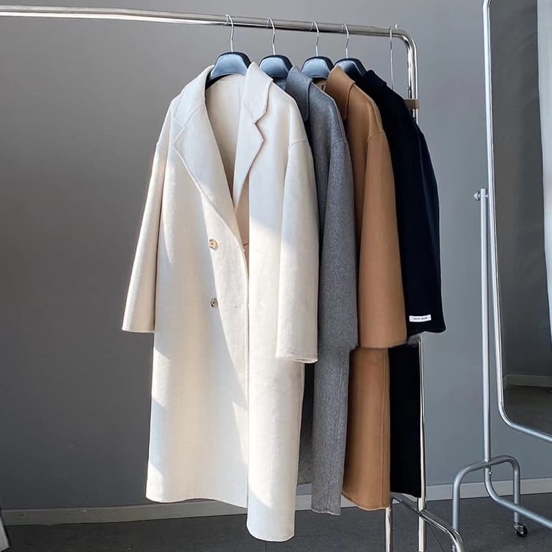 Coat Clear Warehouse Dongdaemun High-end Double-sided Wool Coat Women's Korean-style Loose Mid-length Woolen Coat Fashion