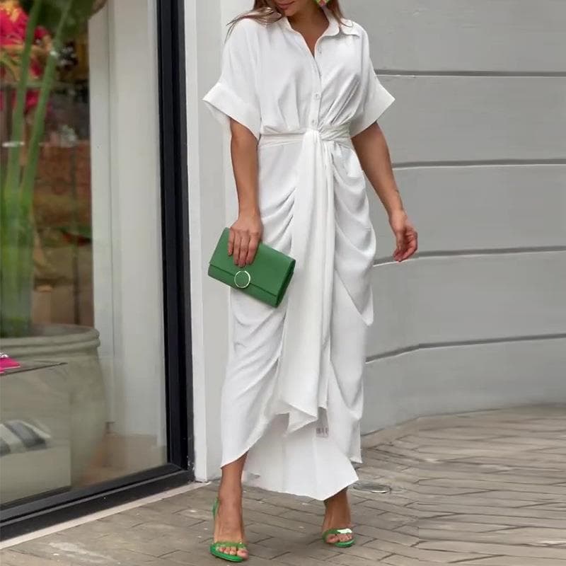 Women's clothing elegant long skirt fashion shirt dress