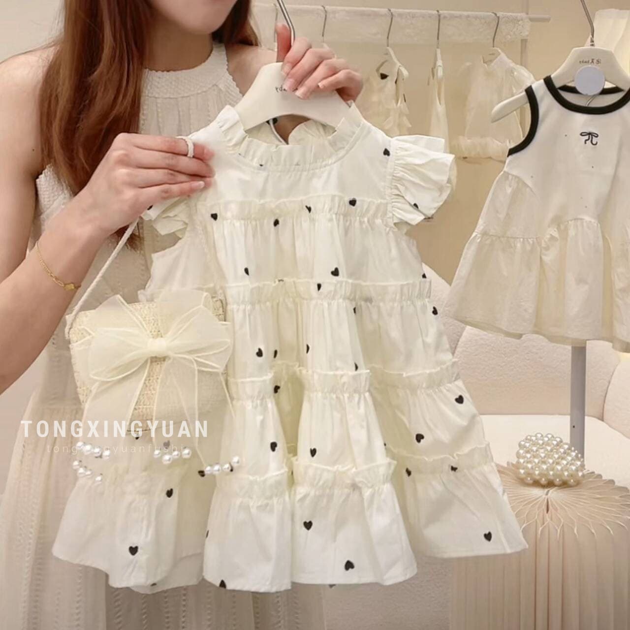 Kids’ Clothing Children's Round Children's Fashionable Princess Skirt Girls Short Sleeved Dress Beach Skirt Little Girl Summer New Style