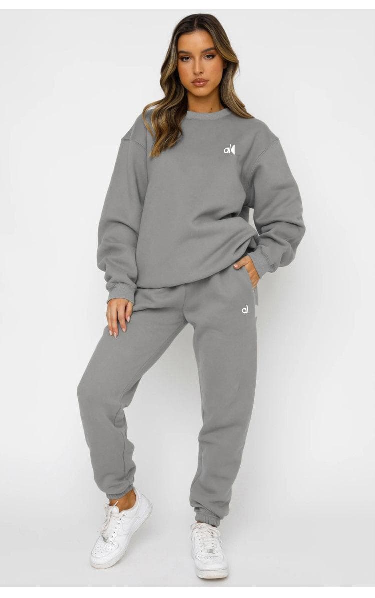 Ensemble deux pièces décontracté pour femme ALO, veste sweat-shirt à demi-zip confortable, idéal pour l'automne et l'hiver