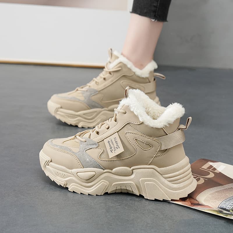 Autumn and winter cotton shoes with daddy sports casual women's shoes with velvet