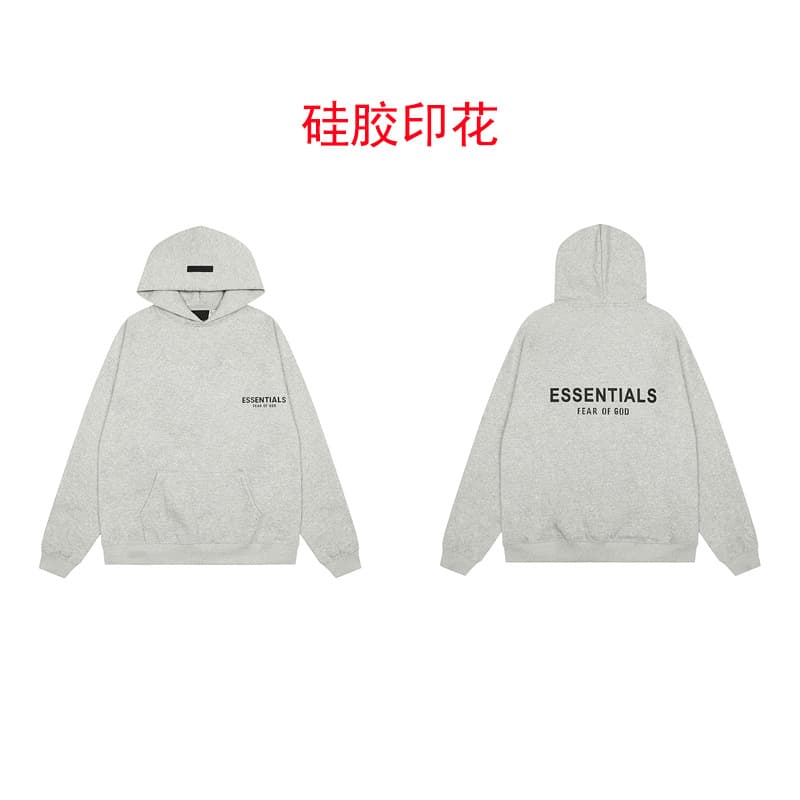 Sweat à capuche noir à lettres floquées FOG Double ESSENTIALS, collection printemps-été 2022, nouvelle marque tendance, vente flash transfrontal