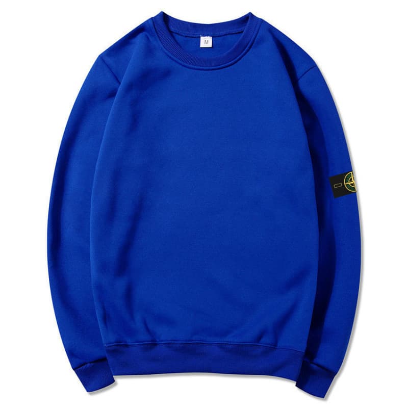Sweat-shirt à capuche pour homme, couleur unie, col rond, basique, automne et hiver