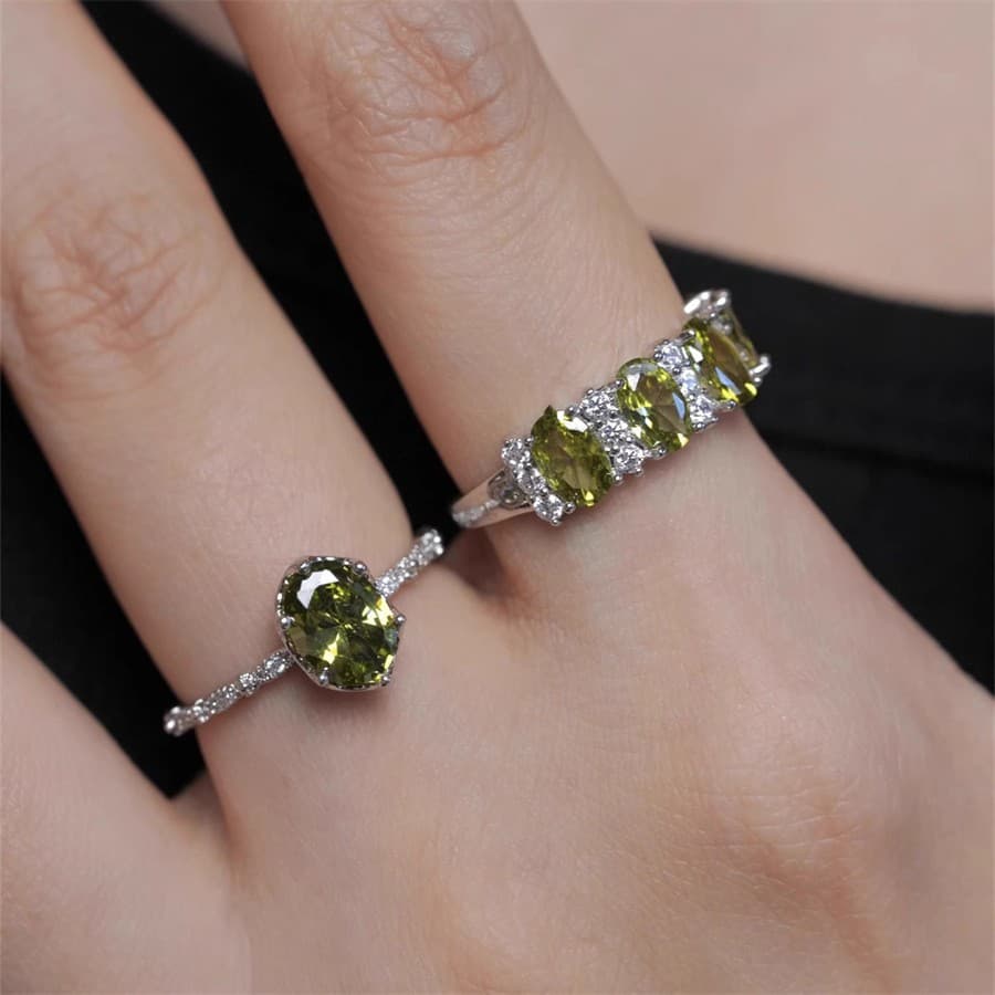 French Style High-End Zircon For Women Elegant Fashion Exquisite Light Luxury Versatile Temperament Open Ring