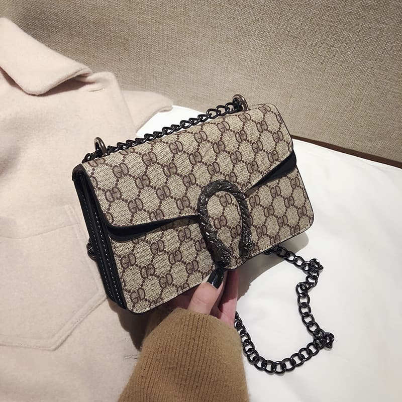Sacs transfrontaliers 2023, nouvelle tendance, sac Dionysus, imprimé rétro, mini sac à bandoulière diagonale avec chaîne pour femme