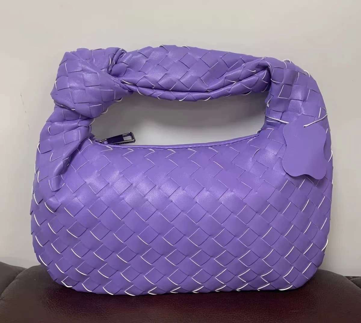 Sac à main tissé, petit pain rond en forme de nuage