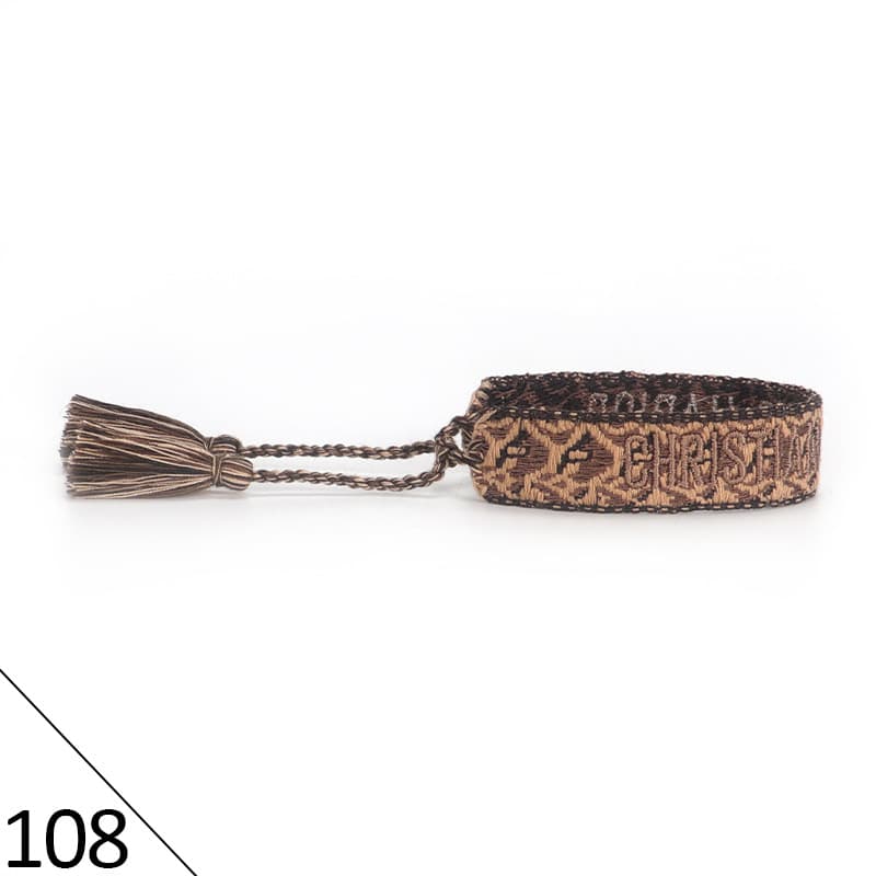 Bracelet unisexe tendance avec lettres tressées