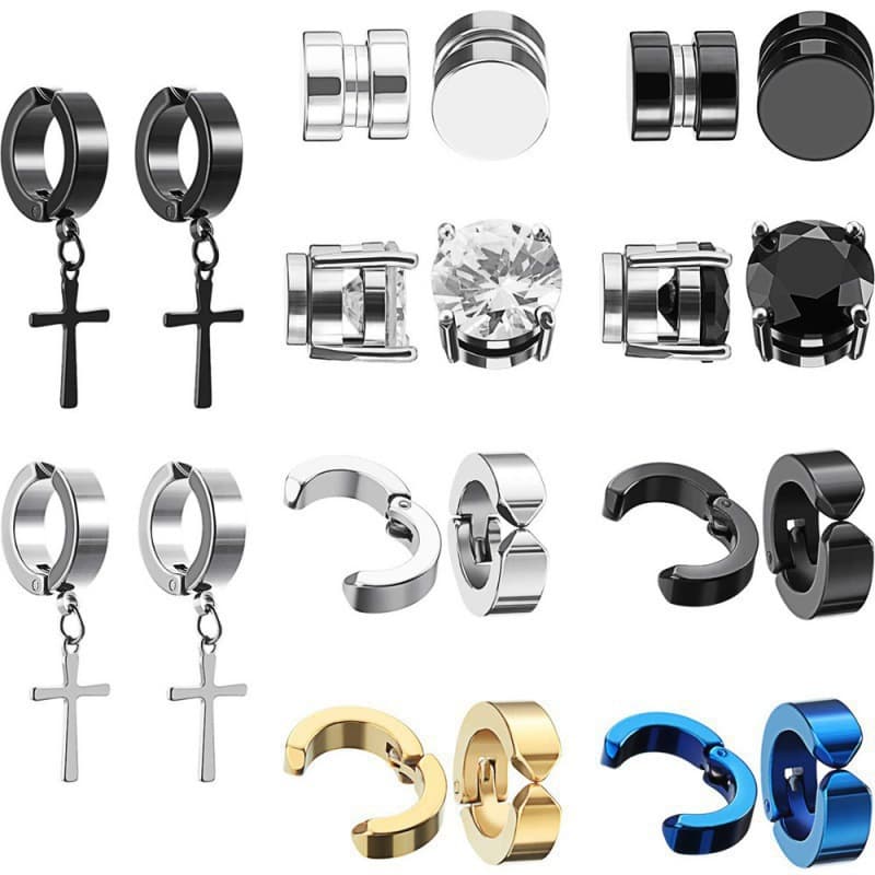 simple fashion earrings without earholes magnet earrings trendy excellent titanium steel earrings