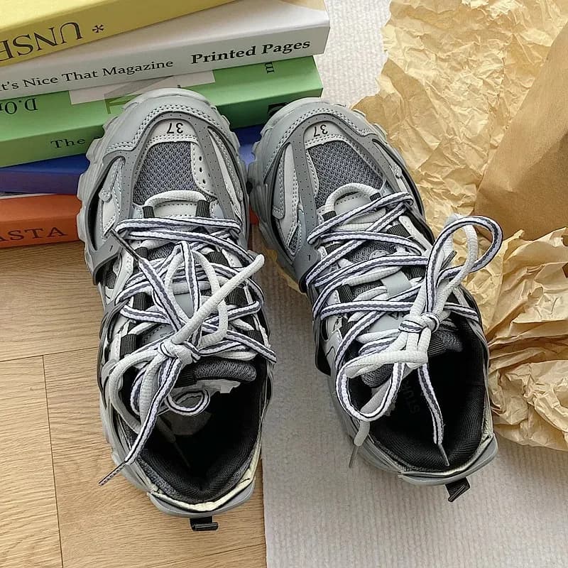 Designer Shoes Track Mens Womens Triple White Black Pink Grey Beige Orange Blue Sneakers