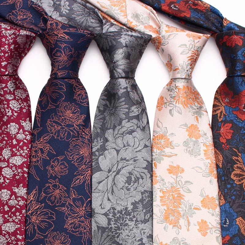 Lair New Floral Men's Business Fashion Polyester Hand-Knotted Tie Multiple Colors Available