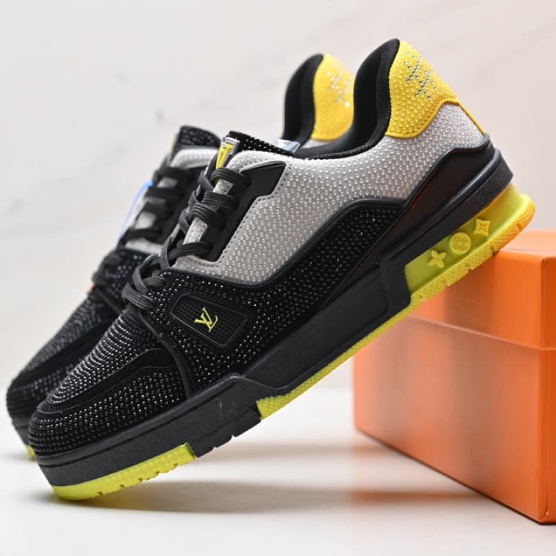 Baskets montantes Lujia, chaussures de sport tendance à imprimé diamant, style couple, tendance et polyvalentes, pour hommes