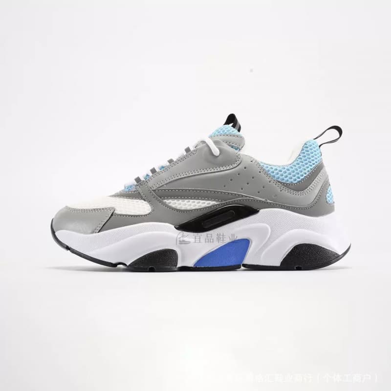 DIOR B22 Nouveau modèle européen D-Brand Sports Casual Semelle épaisse Mode Rétro Respirante Chaussures de papa rehaussantes pour hommes et