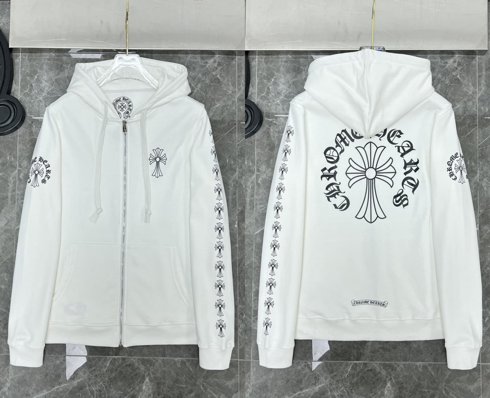 Sweat à capuche Chrome Hearts Cross, version correcte 25ss, polyvalent et tendance, vente en gros