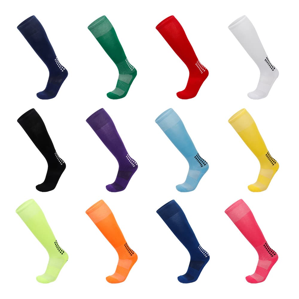 Men's Long Anti-Slip Football Socks With Cushioned Terry Sole – High Knee Sports Socks For Soccer & Training​