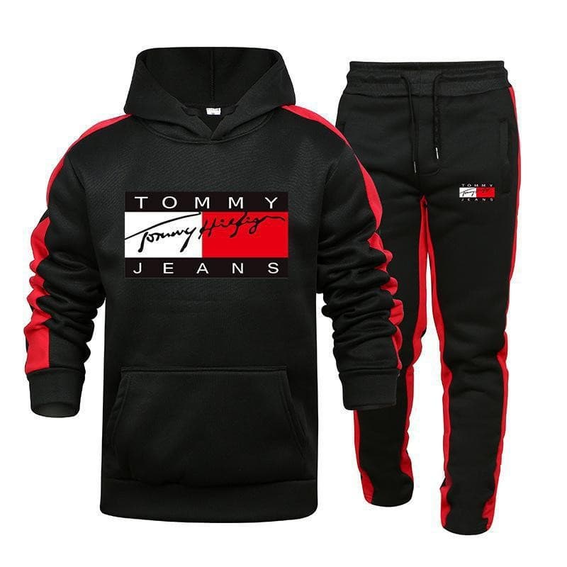 Ensemble 2 pièces de pull à capuche pour hommes, costume de sport décontracté imprimé, souhait transfrontalier européen et américain d'automne
