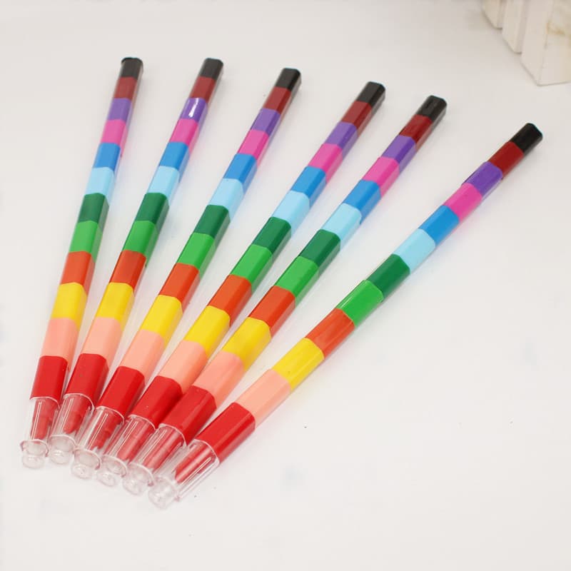 Creative block coloring crayon 12 color Square crayon oil painting stick color pen color student stationery prizes wholesale