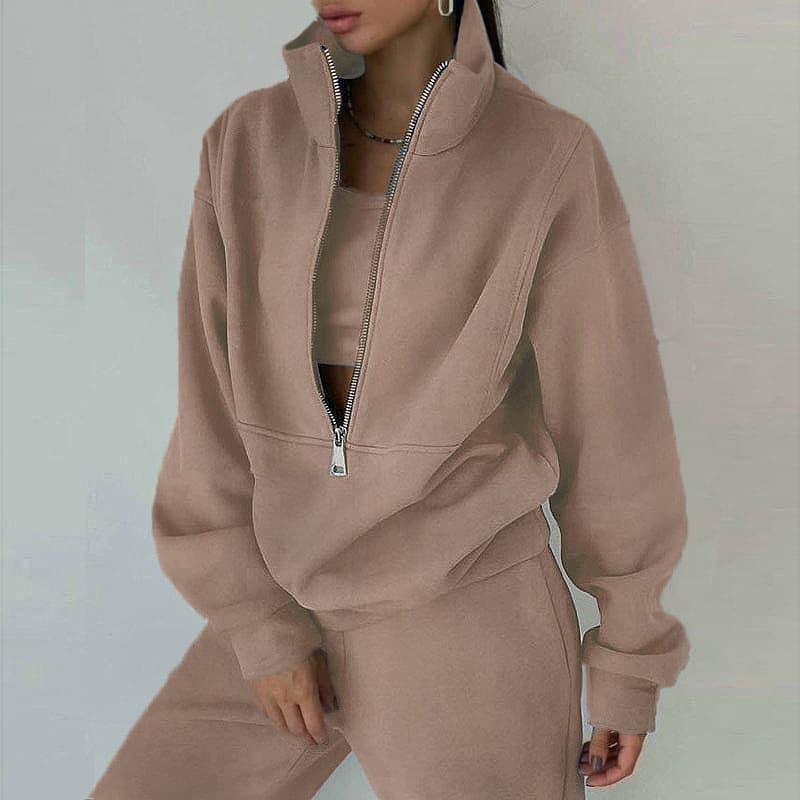 Women’s Clothing Spring Women's Two piece Suit ins Sweater Fleece Fashion Leisure Sports Suit