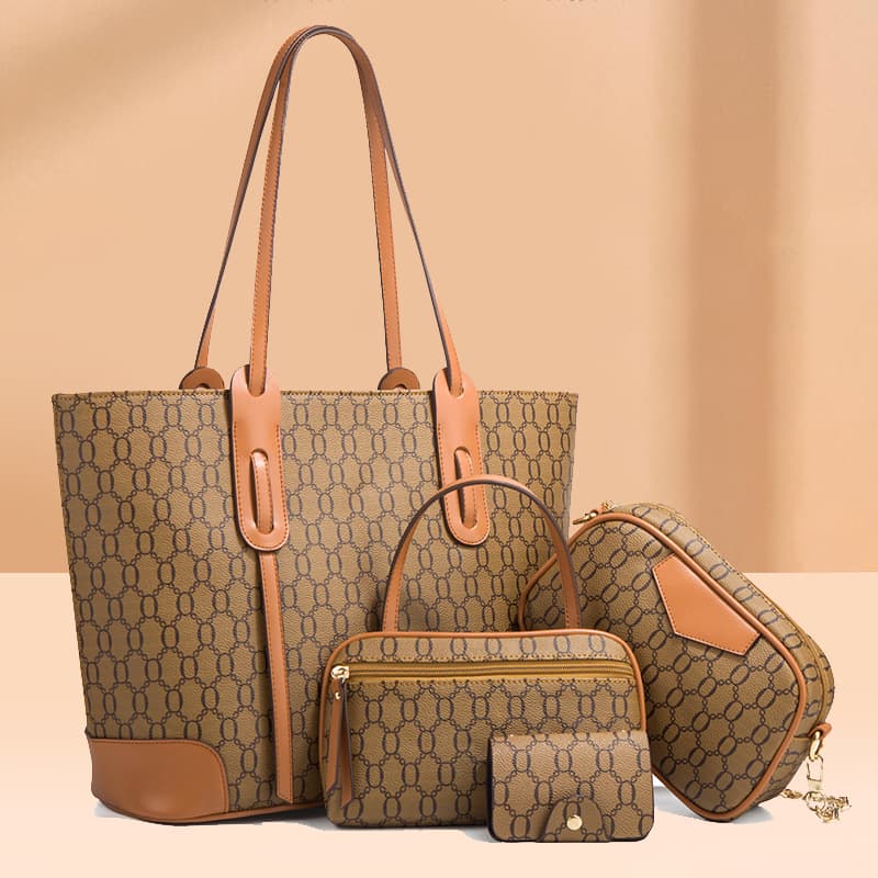 Handbag Fashion Large Tote Bag Trend One-shoulder Diagonal Straddle Bag Large Capacity Four-piece Mother-daughter Bag