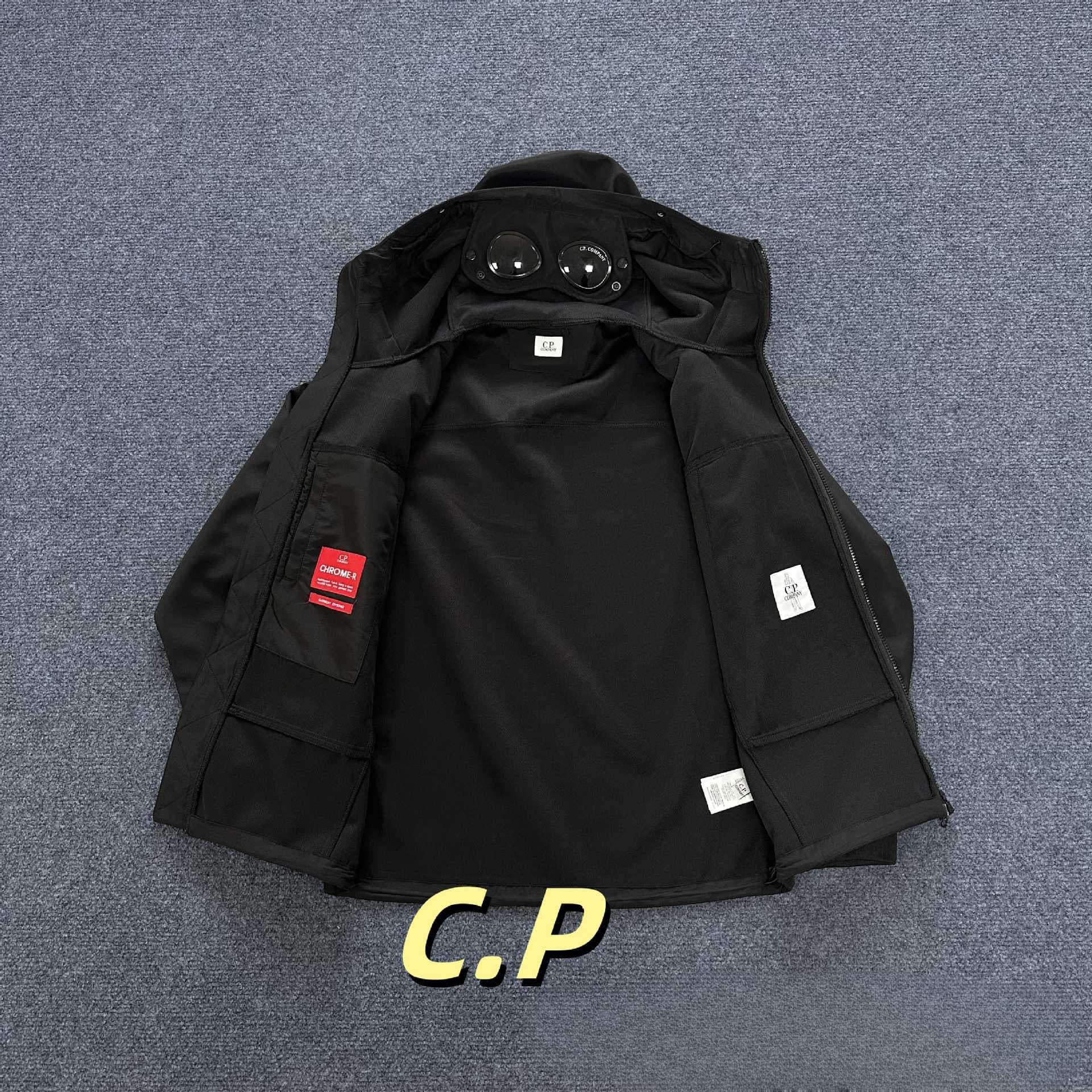 Veste softshell unisexe coupe-vent tricotée à capuche pour la randonnée et le sport, avec badge C.P. Lens.
