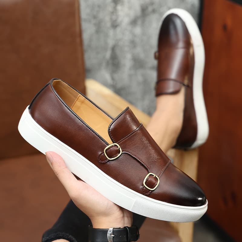 New men's loafers a pair of stylish casual leather shoes