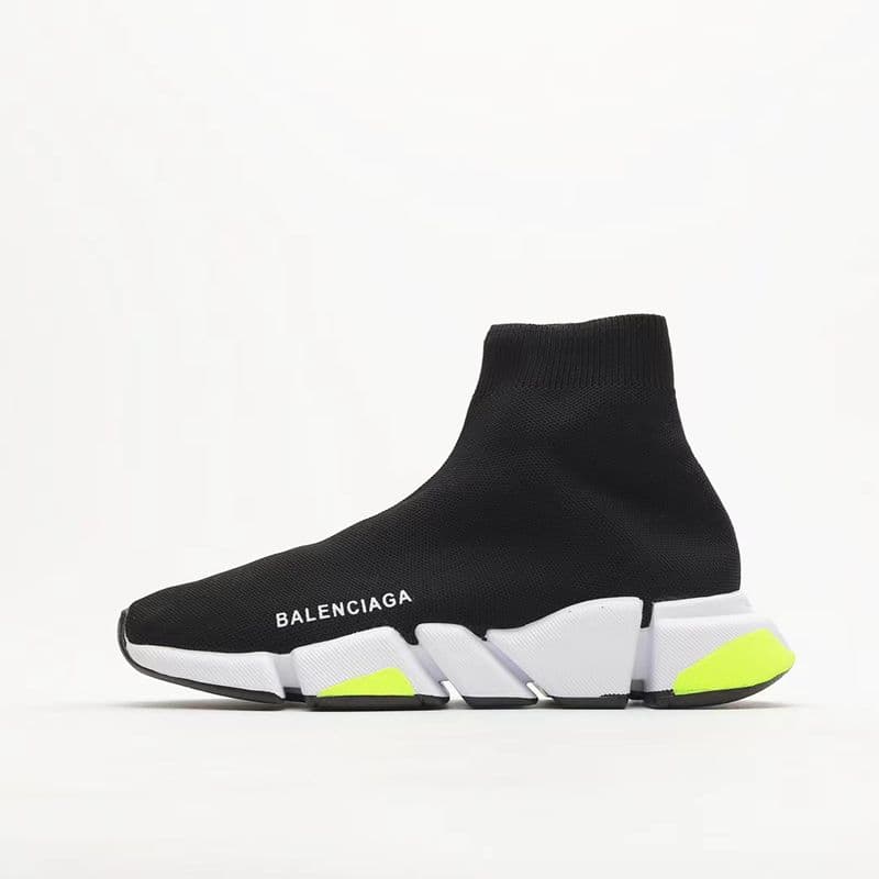Chaussette Chaussures Hommes Femmes Graffiti Blanc Noir Rouge Beige Rose Semelle Transparente À Lacets Jaune Fluo Chaussettes Speed Runner Baskets P