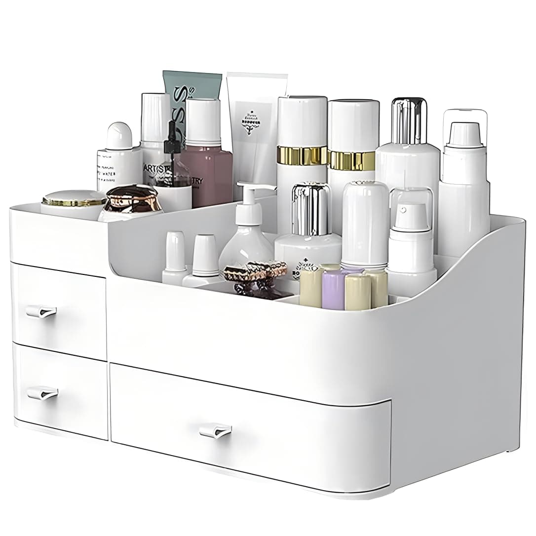 ONXE box drawer, large capacity table rack, dresser, bathroom and bedroom office desk cosmetic storage box, suitable for