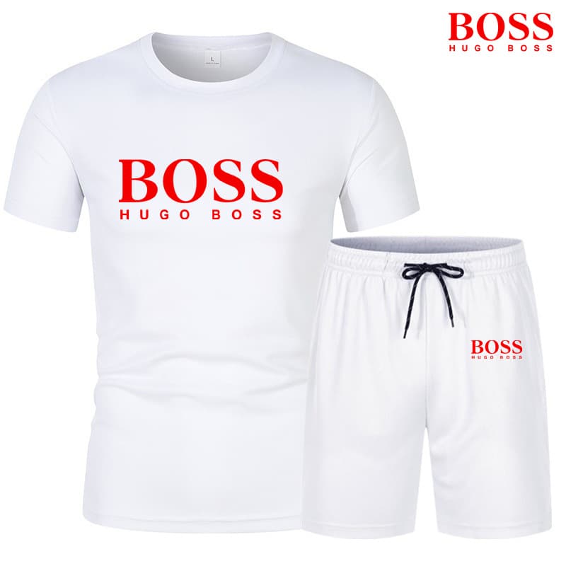 Ensemble short d'été à la mode pour hommes, ensemble de sport respirant et à séchage rapide pour hommes, ensemble T-shirt à manches courtes, en