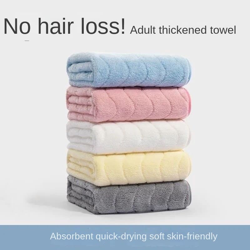 Towel face washing absorbent than pure cotton absorbent coral fleece lint-free bath household men's and women's face towel soft quick-drying