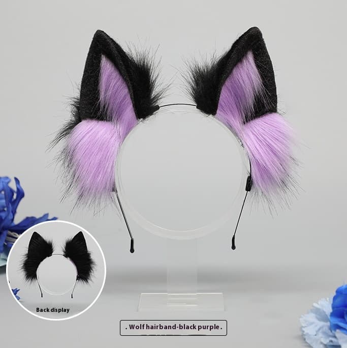Role Playing Animal Ear Headband Cute Plush Outfit Fashionable Accessories Vicious Wolf Lone Wolf Headband Headwear