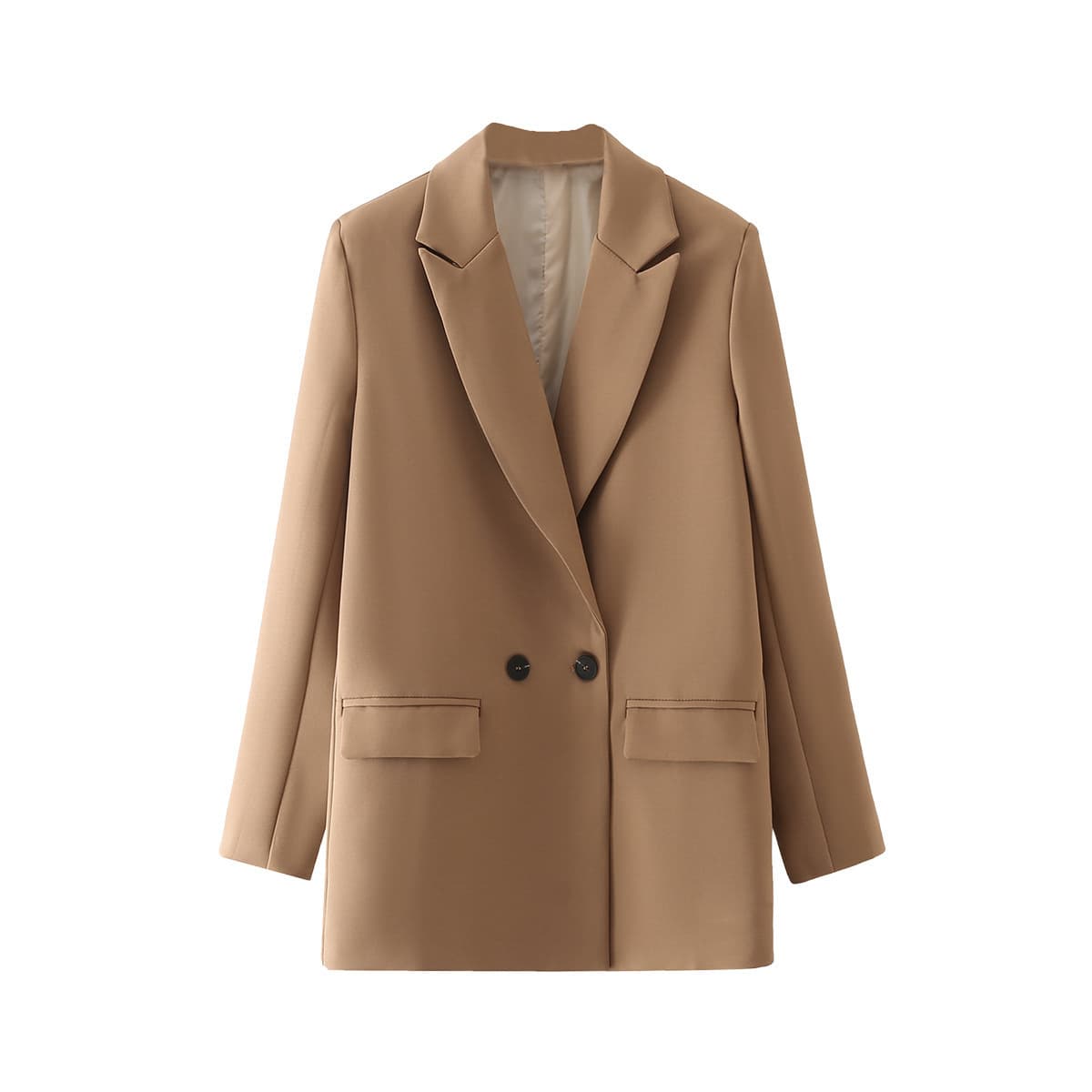 Women's stylish light gray blend suit