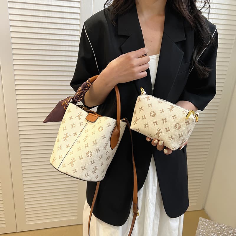 Sacs pour femmes, nouvelle mode, sac seau imprimé mère-enfant, sac à main polyvalent à bandoulière