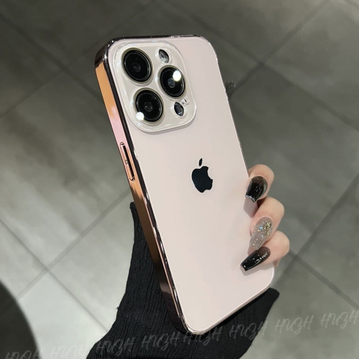 Coque de téléphone à texture originale avec film d'objectif, 15 Promax, iPhone 13 Premium, anti-empreintes digitales 14, tout compris