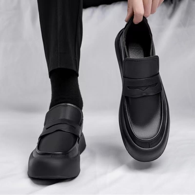 Leather Summer British Style Sports And Leisure, High-end Feeling, Loafers, Bean For Men's Formal Wear, Busins Dad