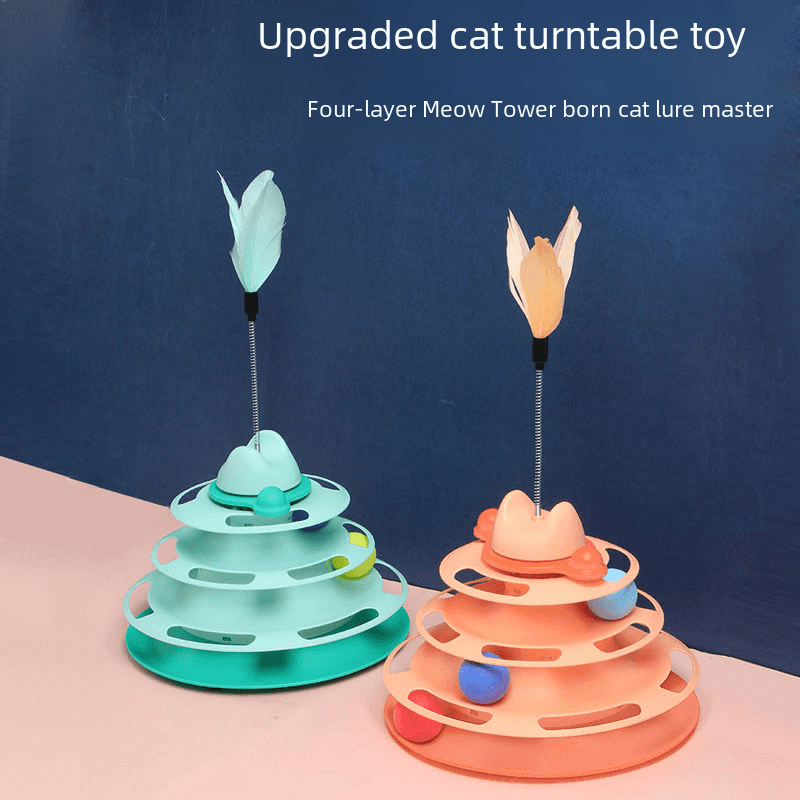 Four-layer Cat Turntable Cat Toys For Self-entertainment And Relaxation, Interactive Cat Toys