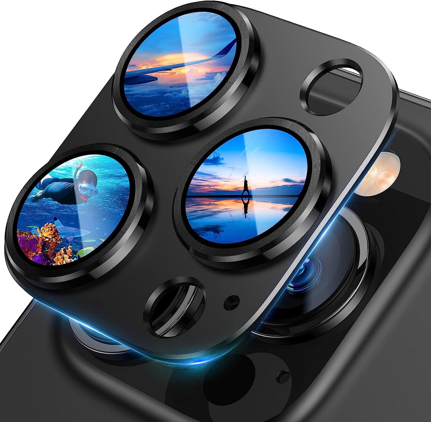 Camera Lens Protector Metal Ring Tempered Glass Cover For iPhone 14 Pluw 13 Pro Max 12 11 iPhone14 14Pro Protection Accessories