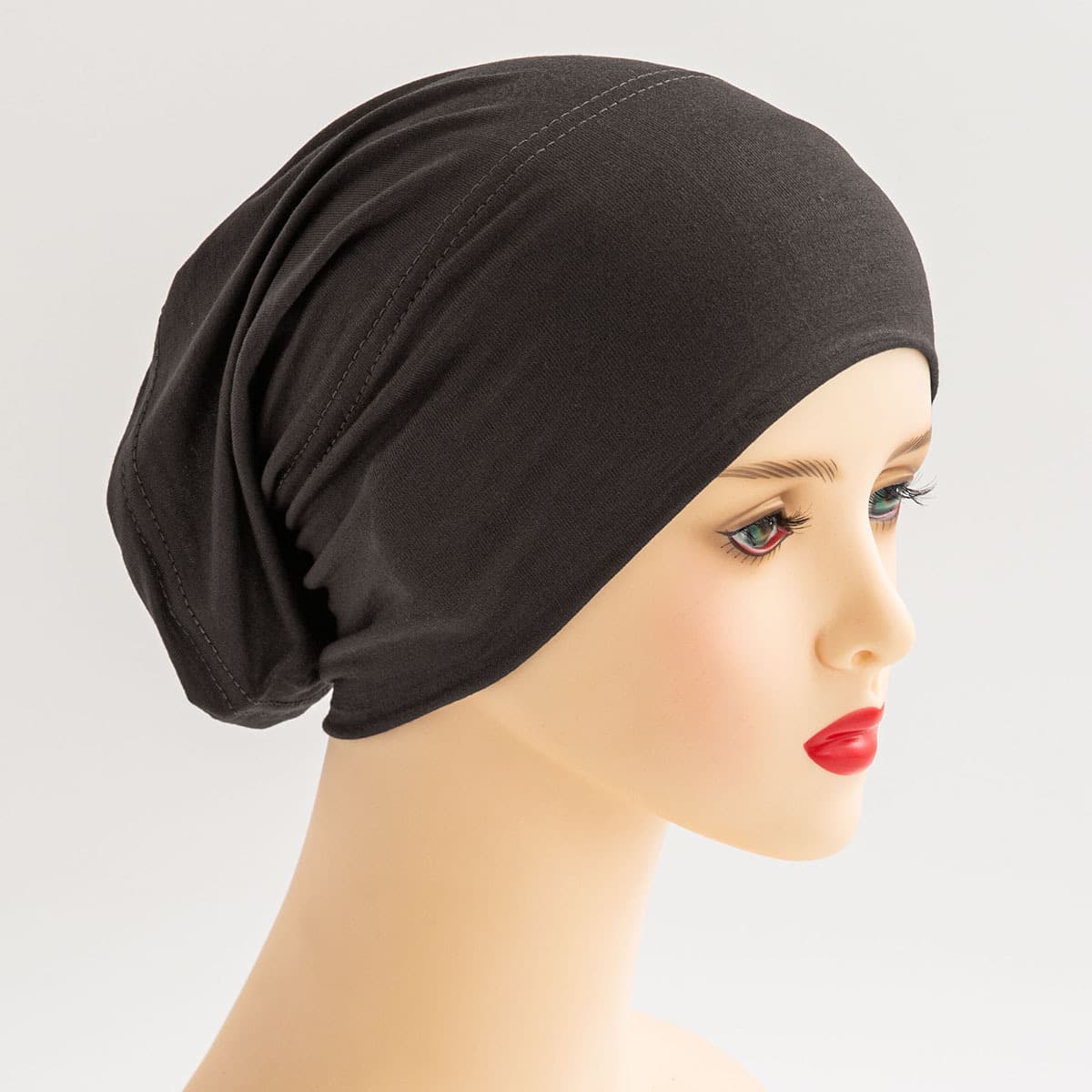 Muslim tube hat Solid color pure cotton mercerized cotton base hat cotton elastic breathable headscarf